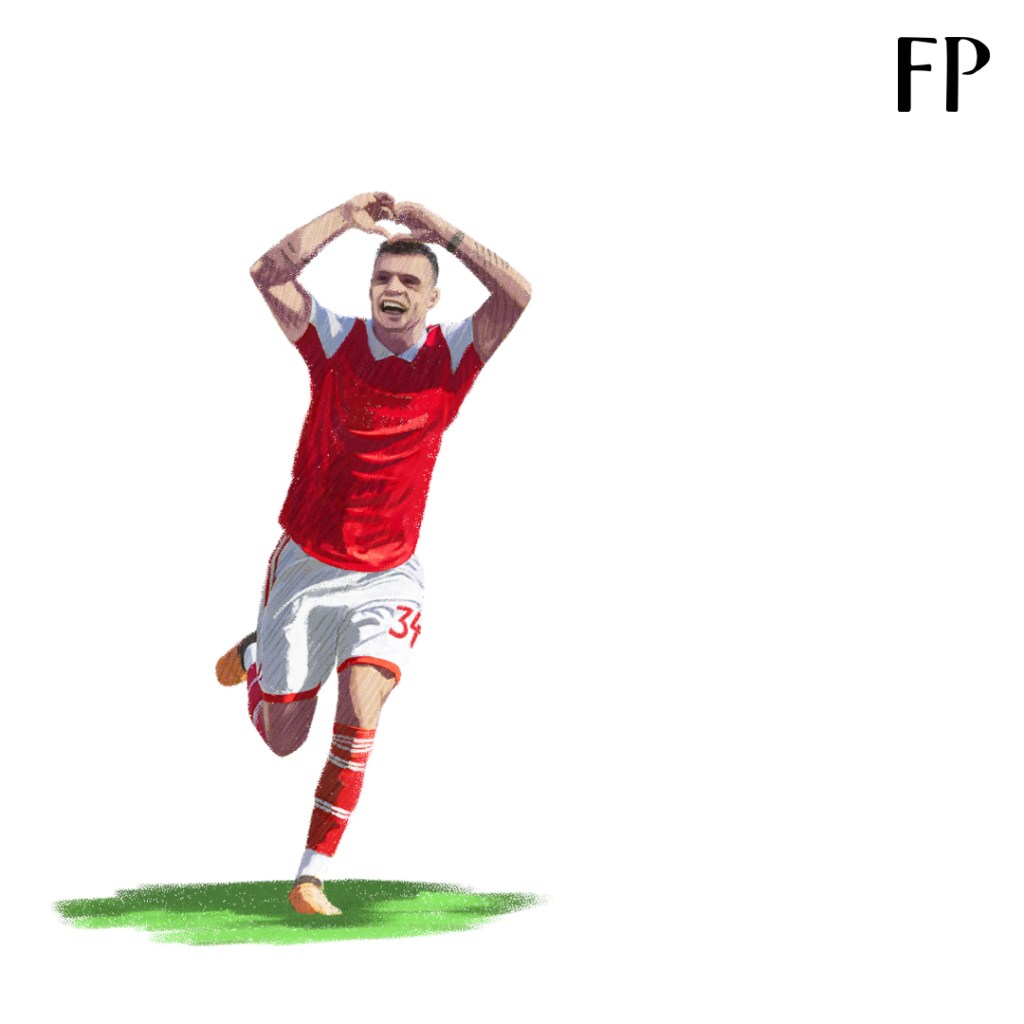 Granit Xhaka. Artwork by Shivani Khot